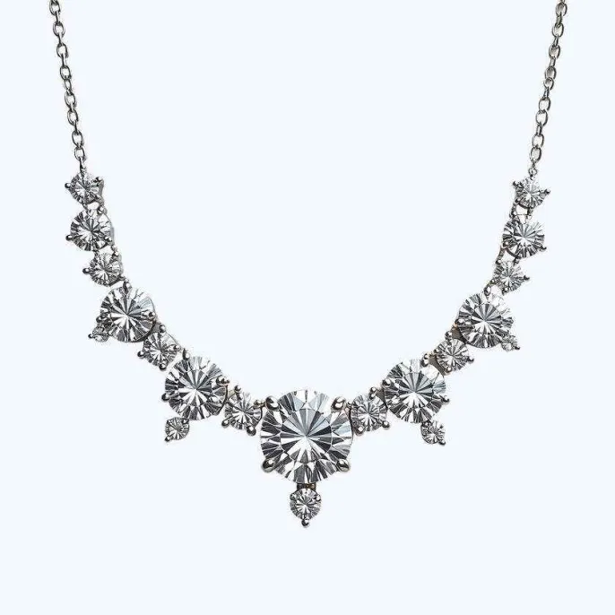 Колье Orféa звезды из серебра с фианитами